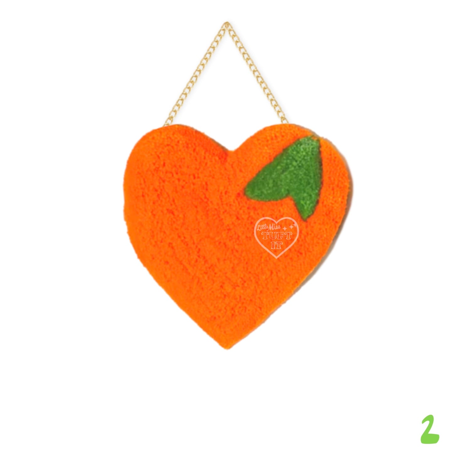 Orange Fruit Tufted Wall Hanging 8"