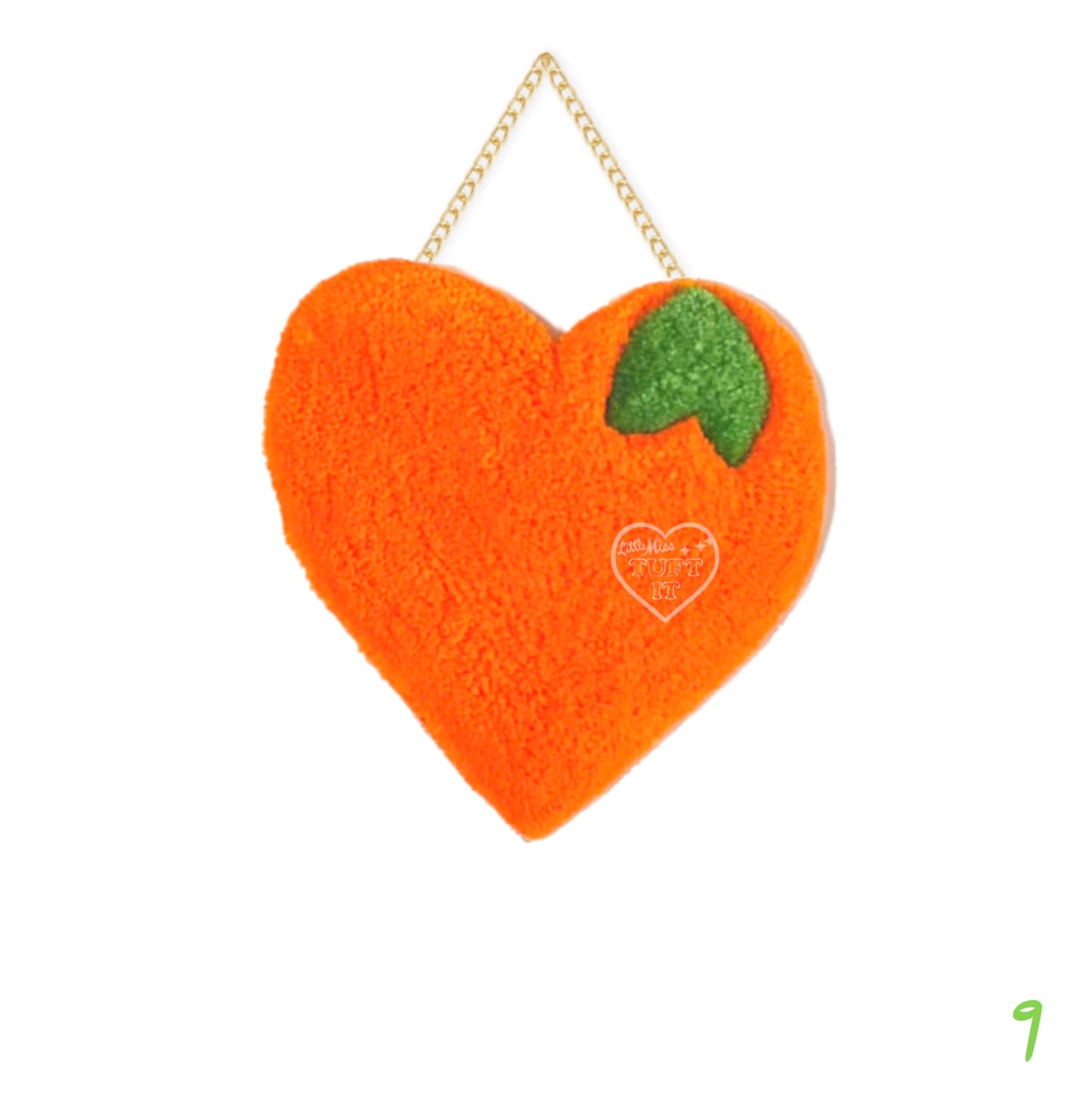 Orange Fruit Tufted Wall Hanging 8"