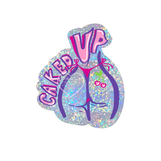 Caked Up Booty Cherry Hologram Sticker 3.5" *Pre-Order
