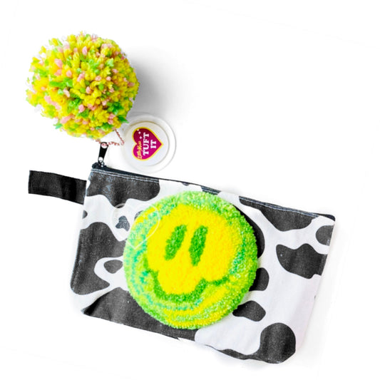Green Smile Cow Pouch