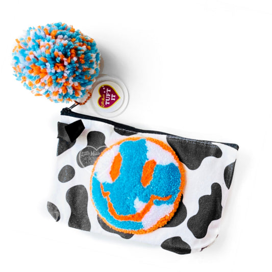 Blue Sky Smile Cow Pouch