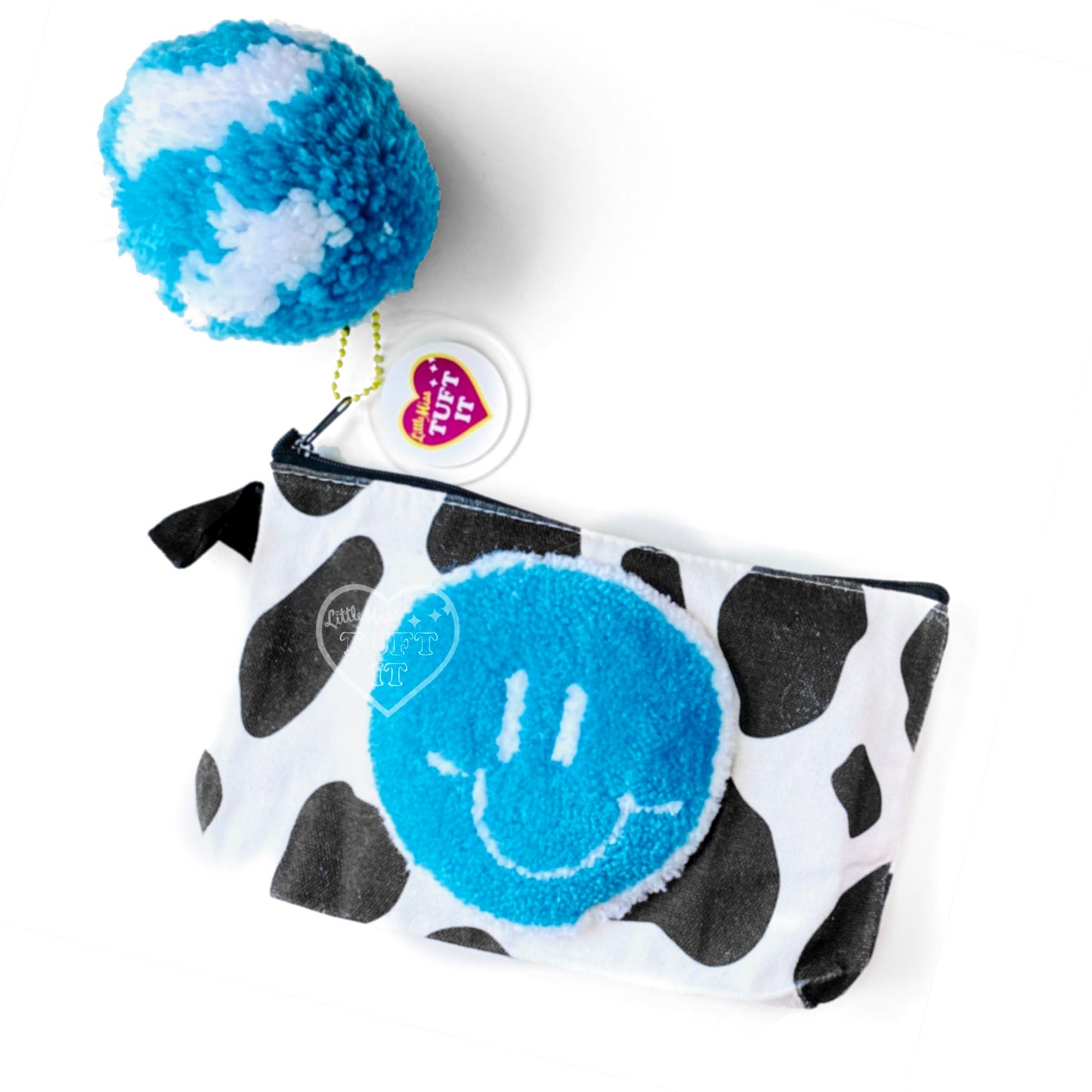 Blue Clouds Cow Pouch