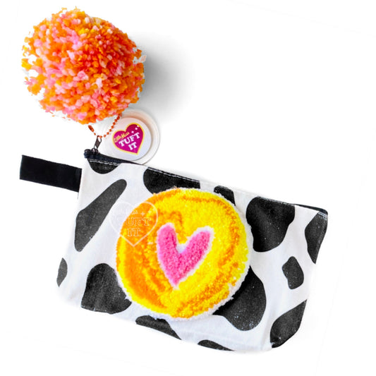 Pink Heart Cow Pouch