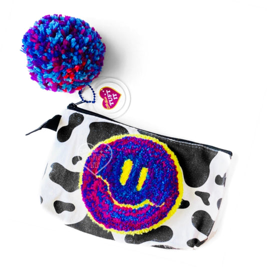 Indigo Smile Cow Pouch