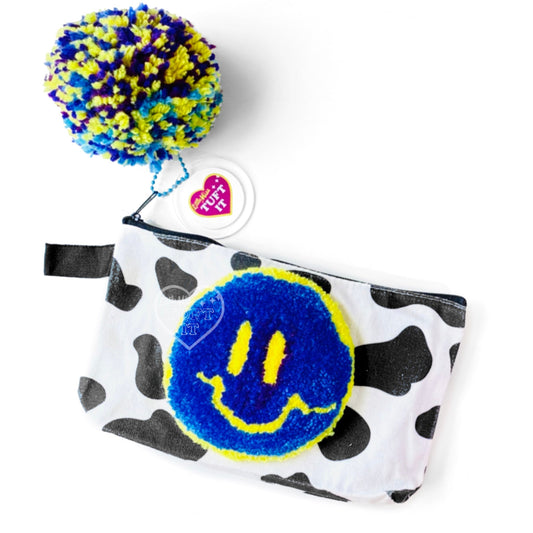 Blue/Yellow Smile Cow Pouch
