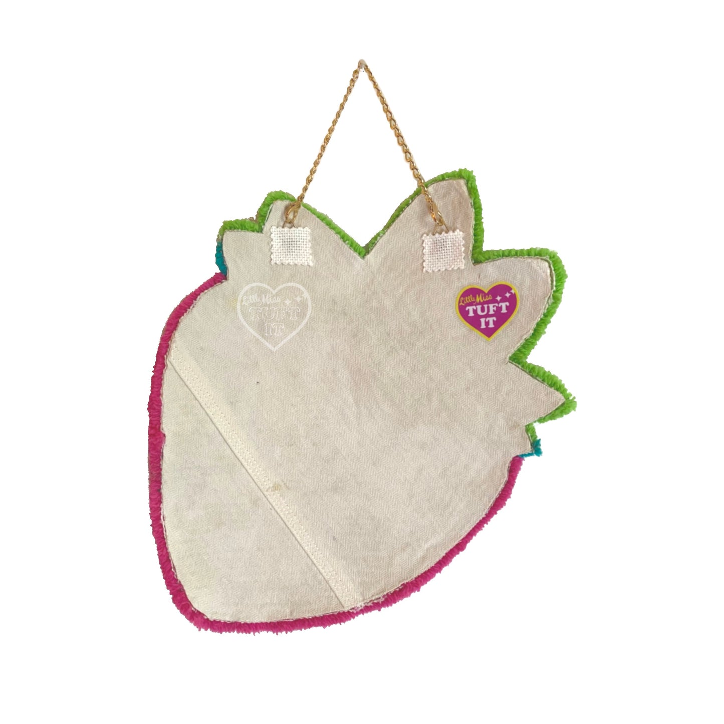 Pink Strawberry Tufted Wall Hanging