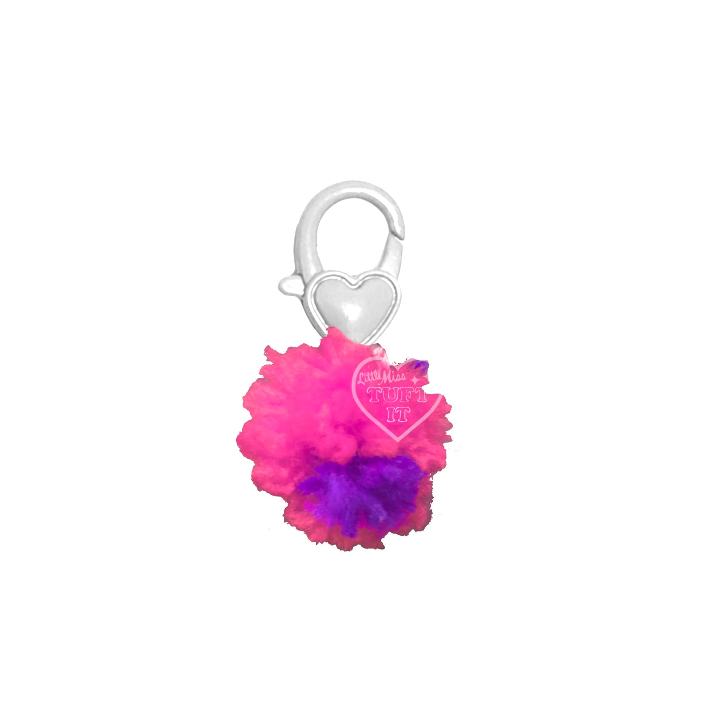 Tiny Heart Clasp Pom Pom Charm