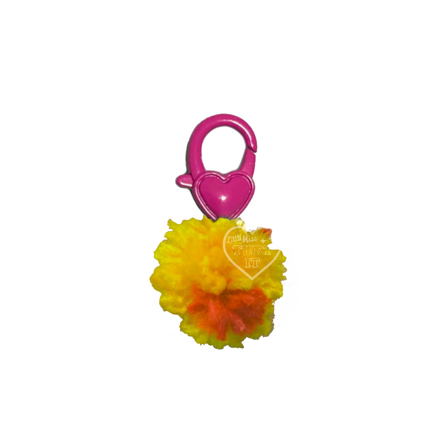 Tiny Heart Clasp Pom Pom Charm